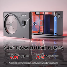 TURBRO Beluga B50V inverter compressor delivering steady pool heat.