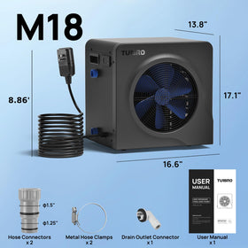 TURBRO Manatee M18 outdoor unit ready for saltwater pool use