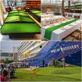 turfloid drainage hole turf mat keeps surfaces dry
