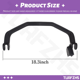 TURFZHS drive handle closeup in gray highlighting durable construction for reliable garden control.