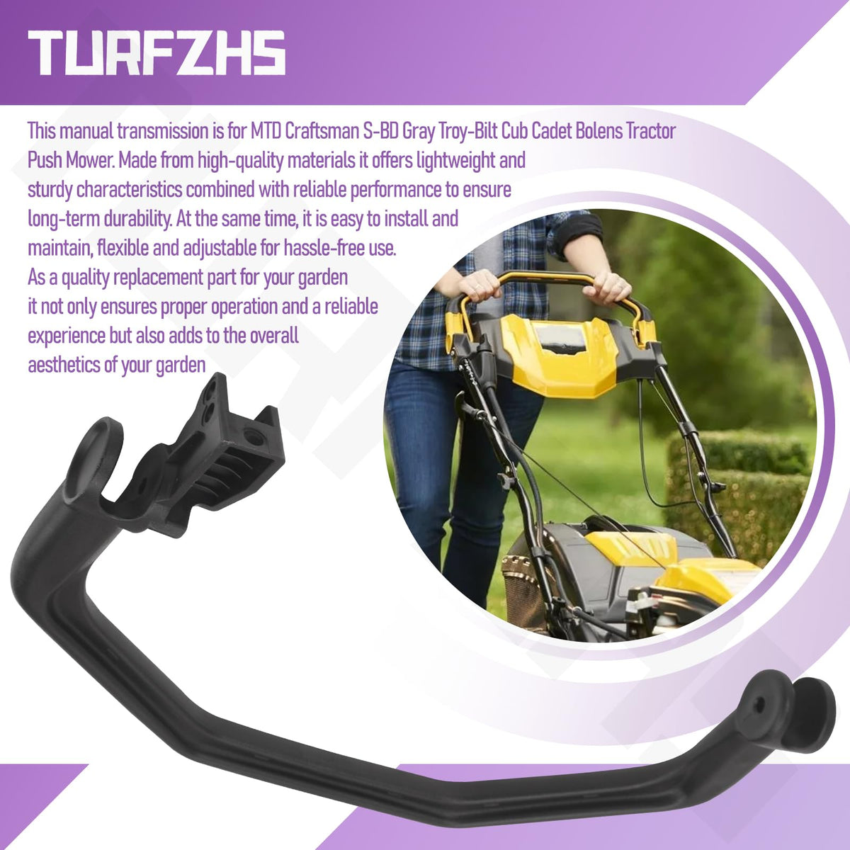 TURFZHS M380 and M310 models compatibility image emphasizes flexible, adjustable installation.