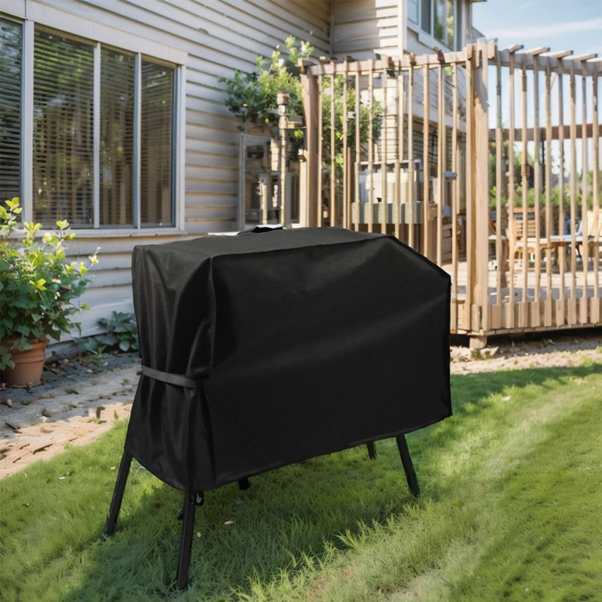 Close-up shows 600D ripstop fabric for rugged, tear-resistant construction.