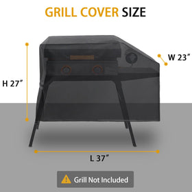 Waterproof PVC coating helps keep the grill protected during rain.