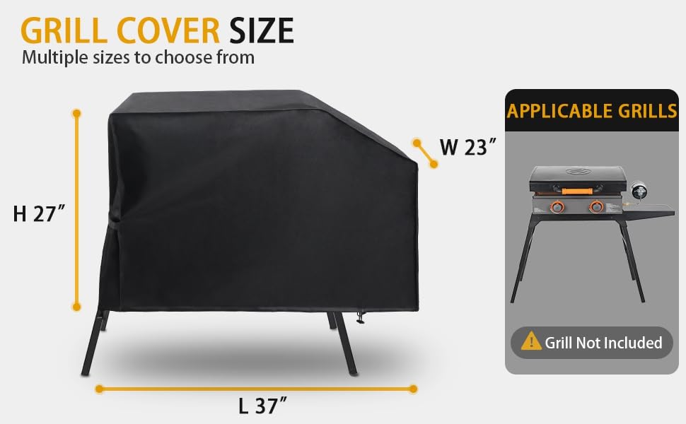 TURLIOARN cover with windproof straps prevents the lid from blowing away.
