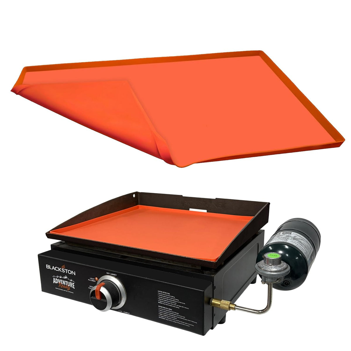 TURLIOARN Blackstone grill mat 17inch on griddle surface protects and keeps clean during cooking