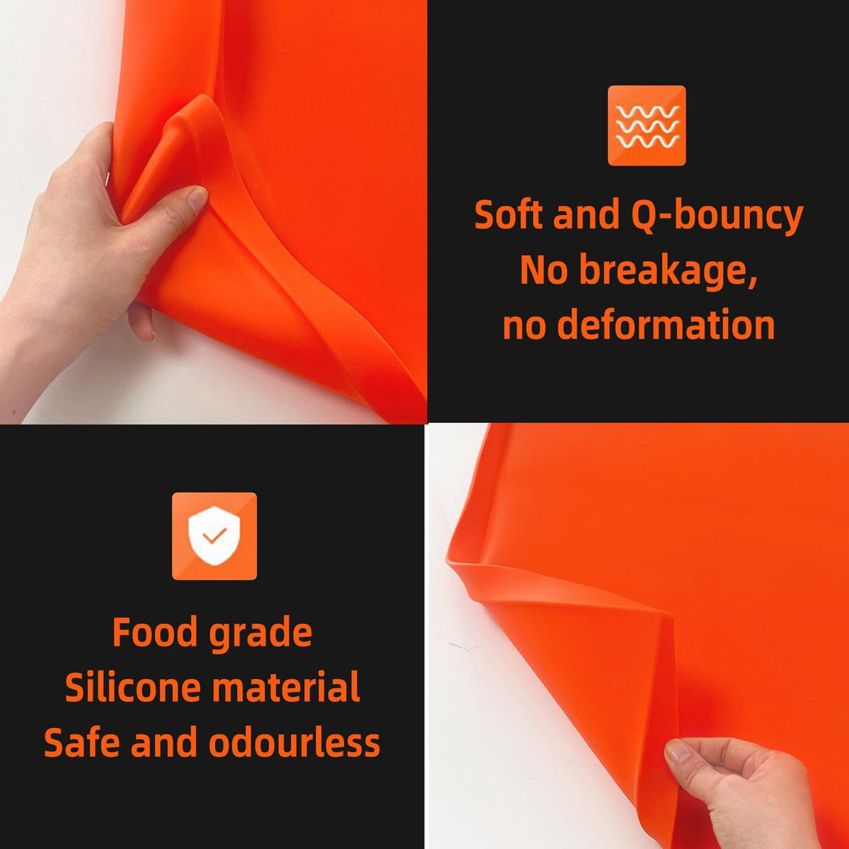 TURLIOARN heavy-duty silicone mat shows durable protective layer