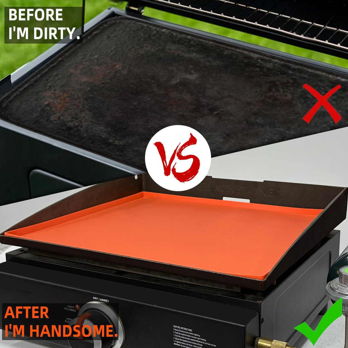 TURLIOARN silicone grill mat soft flexible focus demonstrates easy storage