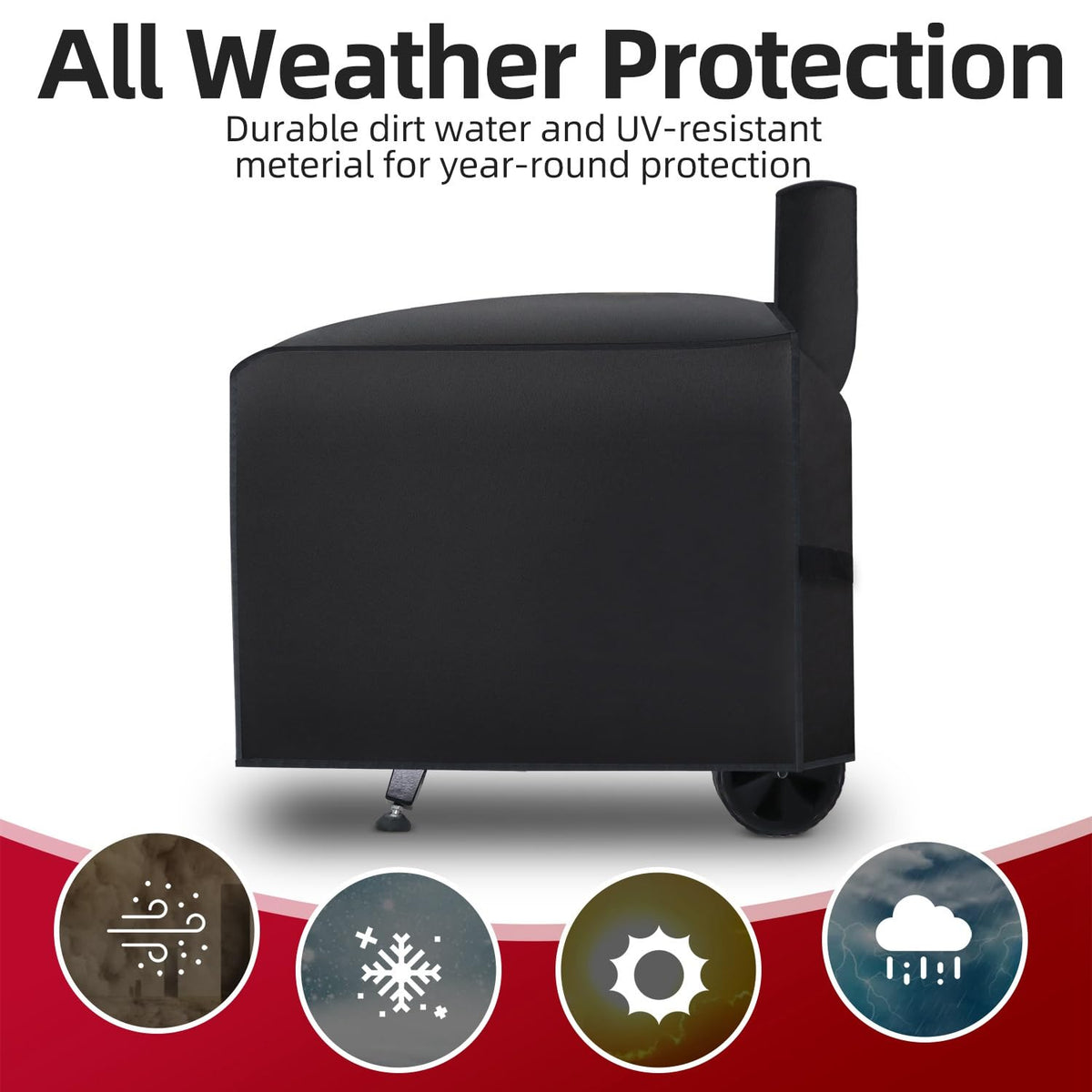 TURLIOARN cover shows side strap securing firmly in windy conditions