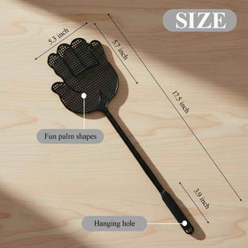 TurnOnLove flyswatter with non-slip handle in action chasing flies.
