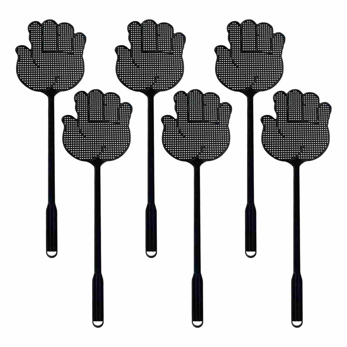 TurnOnLove hand-shaped flyswatter close-up with ergonomic grip for indoor use.