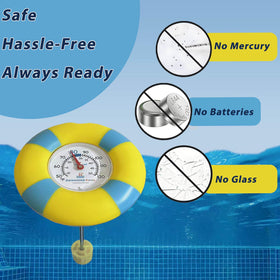 TurnOnLove shatter-proof disc thermometer stays durable during busy pool days.