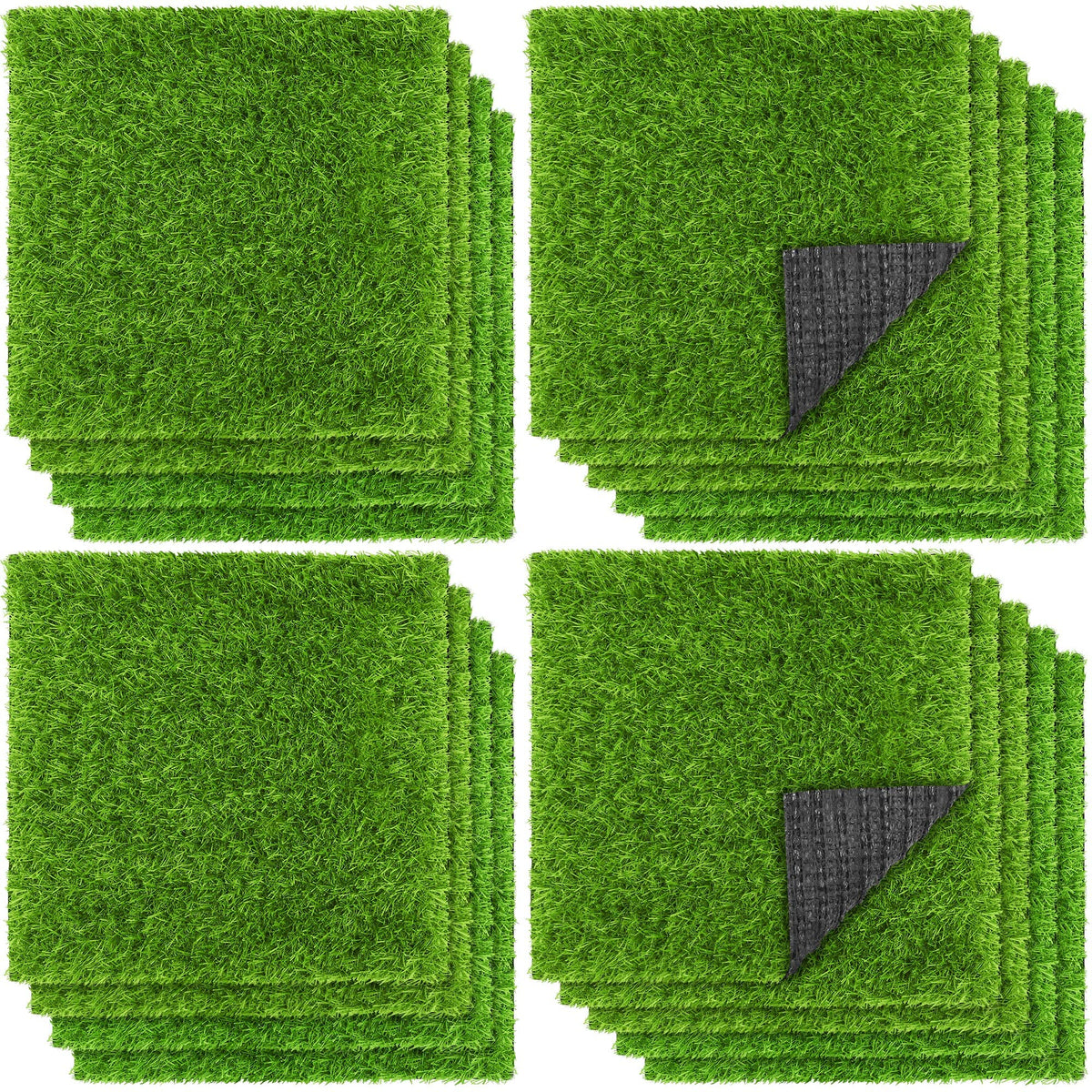 TURSTIN artificial grass mat closeup shows lush texture for DIY crafts