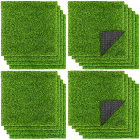 TURSTIN artificial grass mat closeup shows lush texture for DIY crafts
