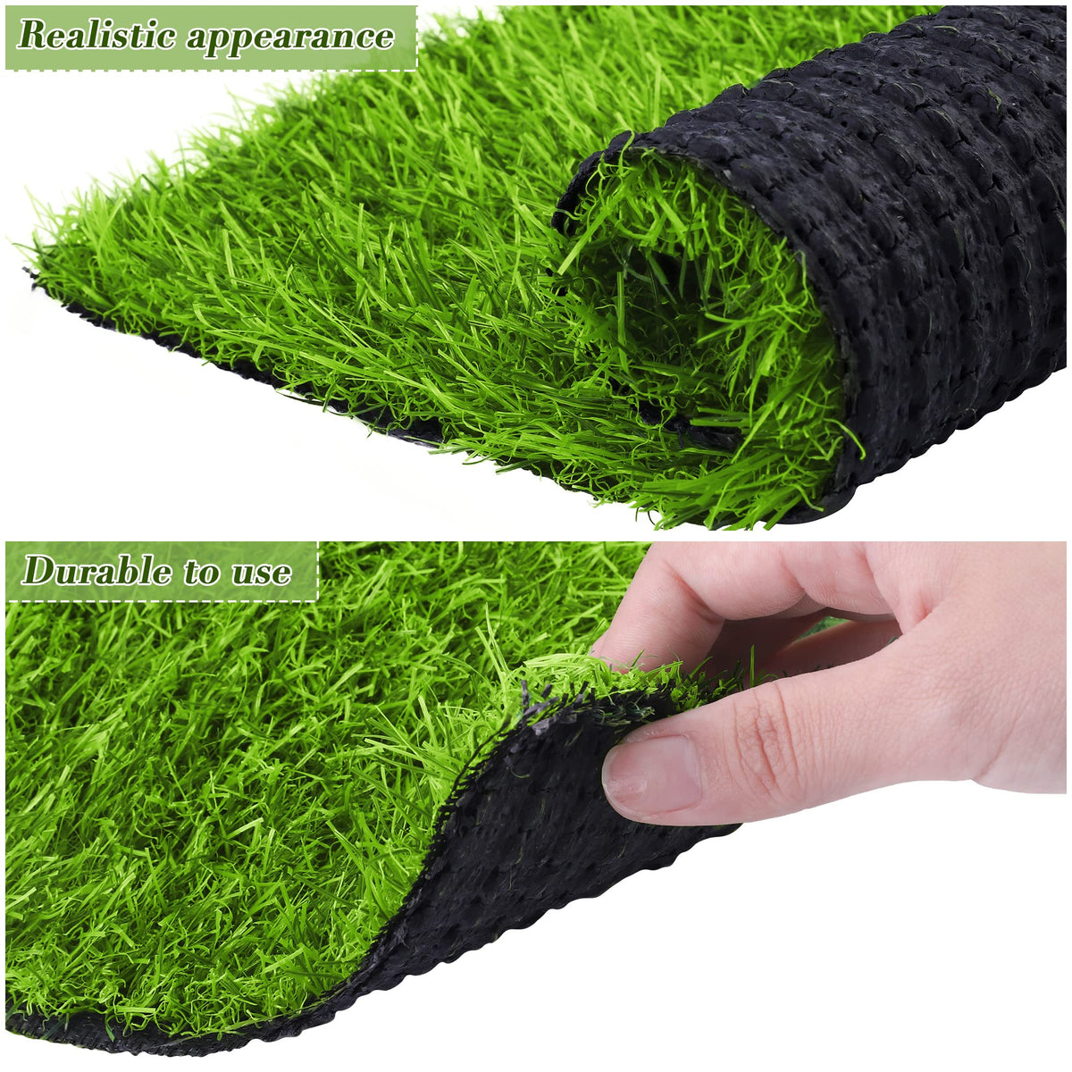 TURSTIN artificial grass mat detailed texture mimics real lawn for visual appeal