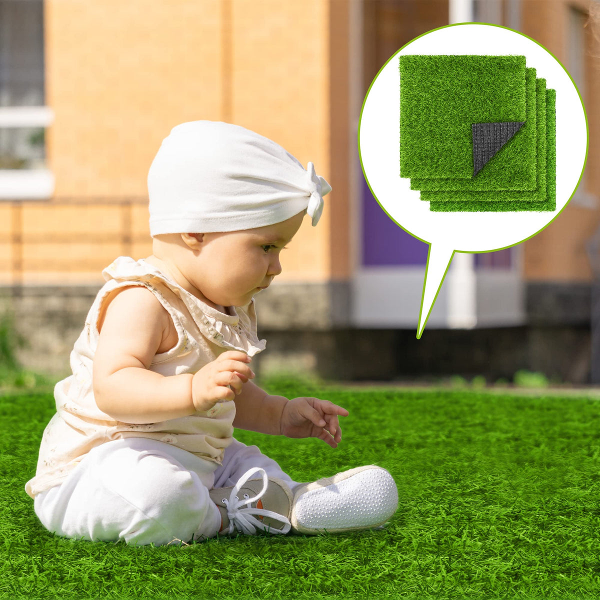 TURSTIN artificial grass mat pet safe and durable surface