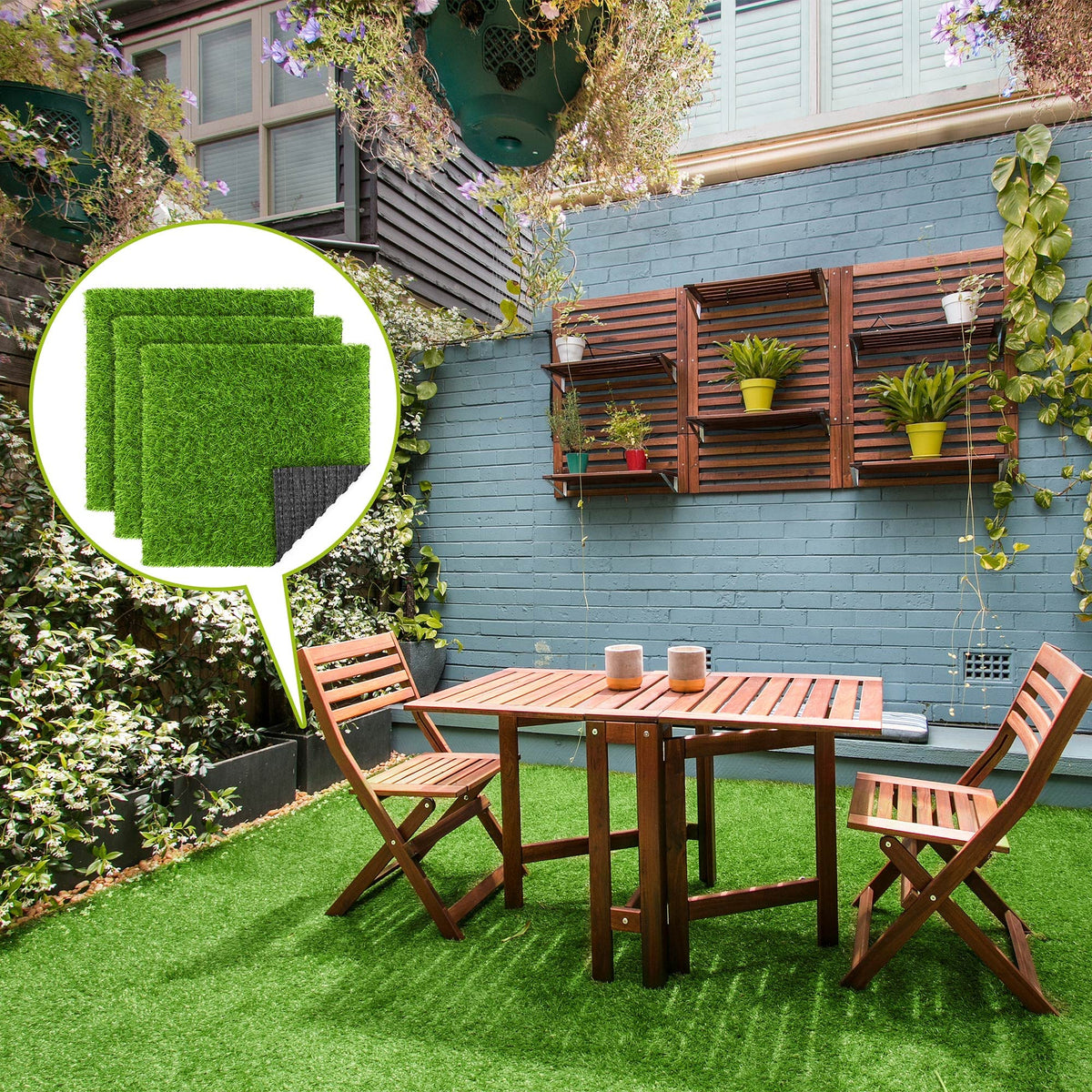 TURSTIN indoor outdoor grass rug versatile for shelves and balconies
