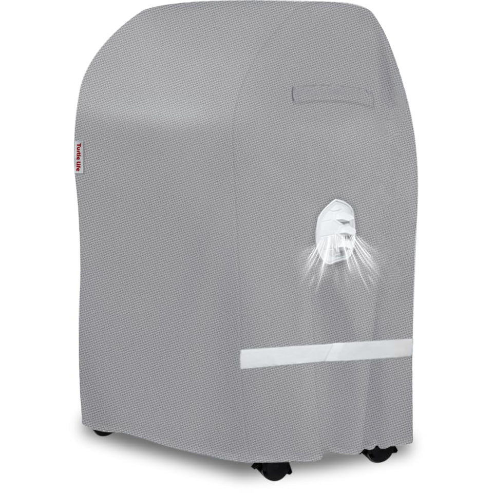 Turtle Life BBQ cover 32in front view with snug fit for two-burner grills