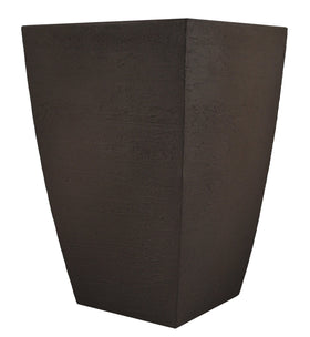 Tusco MSQT23ES square planter in espresso finish, durable outdoor-ready design