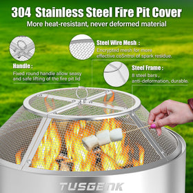 TUSGENK 304 stainless steel mesh for durable outdoor fire pit protection