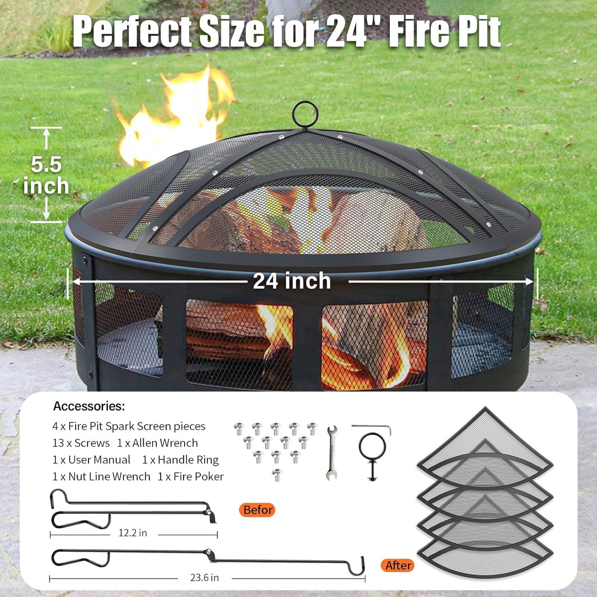 Heavy-duty steel with a durable handle for quick setups at campsites.