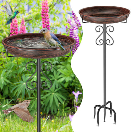 TUSPEU bird bath assembly demonstrates quick setup for outdoor enjoyment.