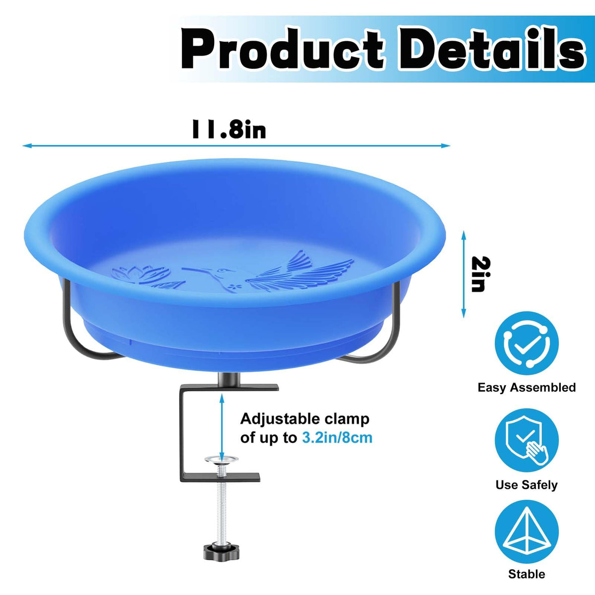 Detachable bowl for easy cleaning and quick refills with TUSPEU.
