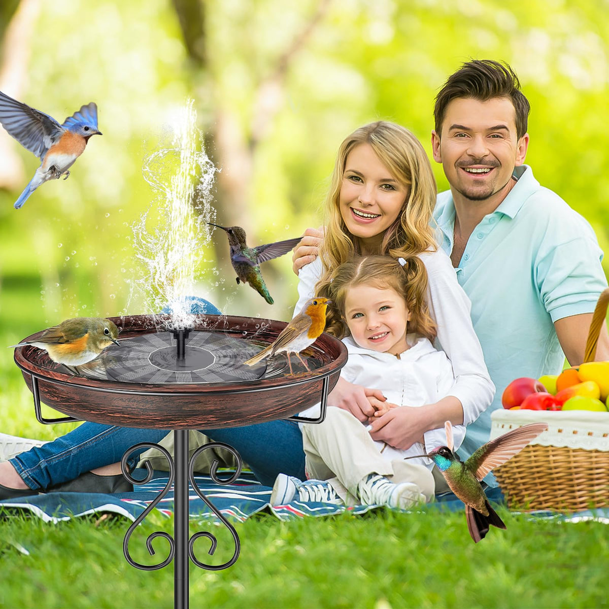 TUSPEU freestanding design enables placement on patio, lawn, or yard.