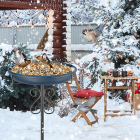 TUSPEU freestanding design enhances garden decor while inviting birds.