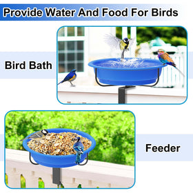 Large 11.8-inch capacity bird bath to attract multiple birds.