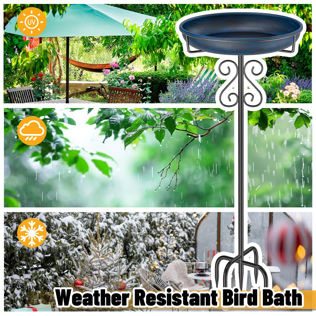 TUSPEU segmented-height pole supports adjustable height for versatile garden placement.