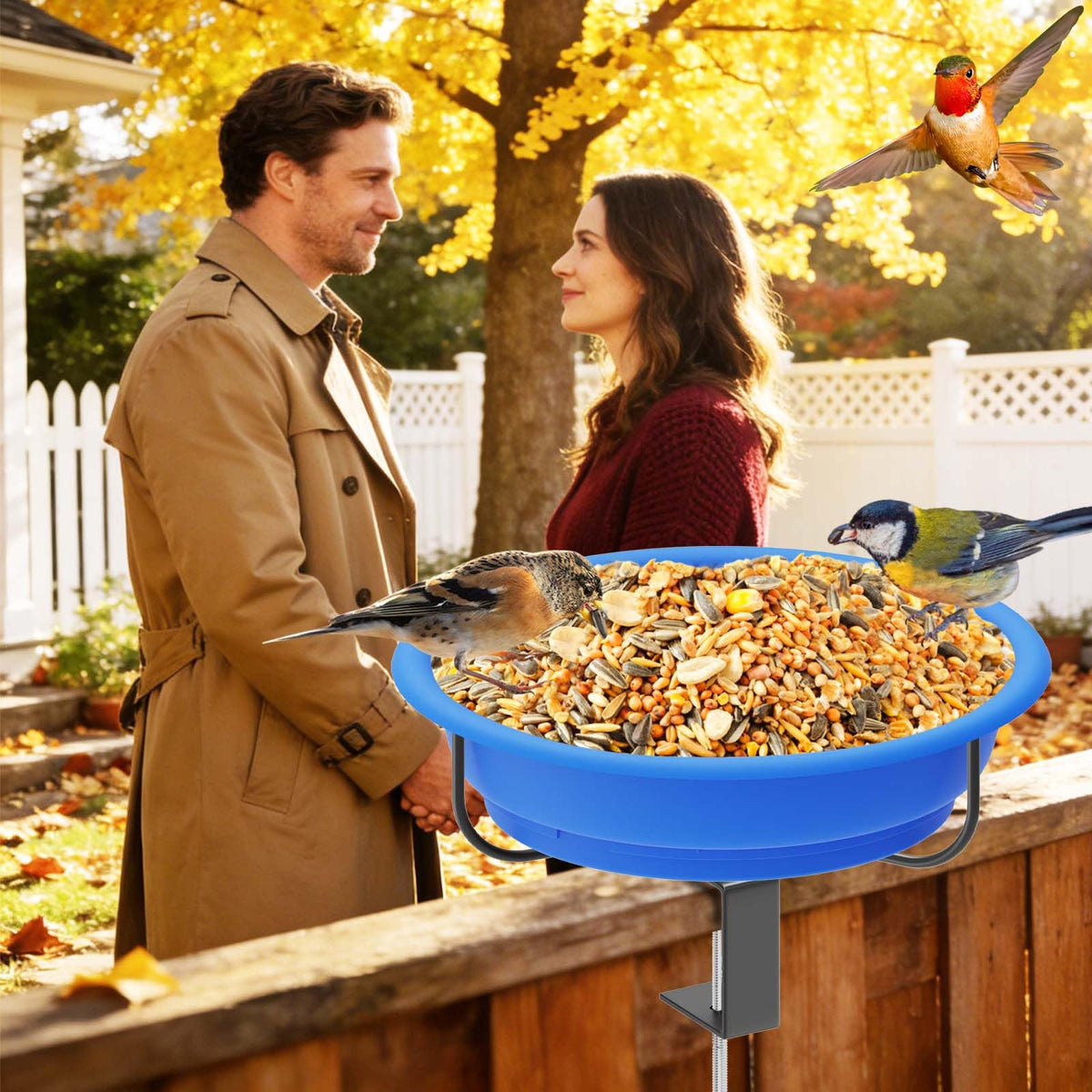 Winter-ready bird bath with a 5-foot cord for cold-weather use.