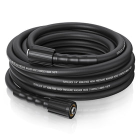 TUTULUCK 25ft black hose designed for high pressure use and kink resistance.