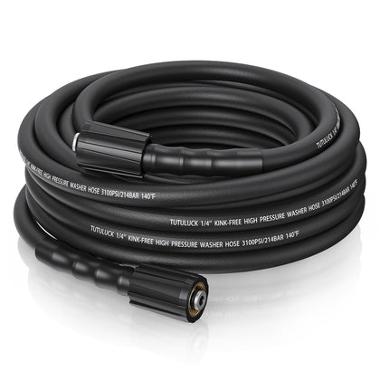 TUTULUCK 25ft black hose designed for high pressure use and kink resistance.