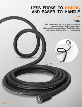 TUTULUCK high-pressure hose withstands demanding cleaning tasks with durable construction.