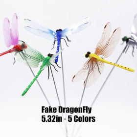 Tuxiaobu 5-color dragonflies yard stakes brighten your garden space.