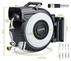 Tuyeho heavy-duty 1/2-inch hose with brass fittings