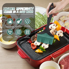 Tuyotue heat-resistant silicone brush withstands high cooking temperatures.