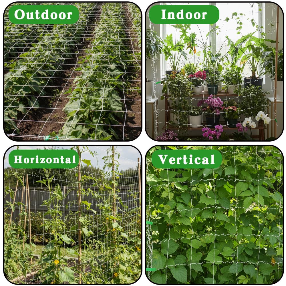 Tuzuxcux heavy-duty garden trellis net offers reliable support for dense crops.