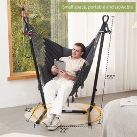 TVT hammock with 360-degree phone holder enables hands-free viewing