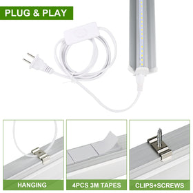 TVTUTPWY Grow Light T5 aluminum shell ensures efficient heat dissipation.