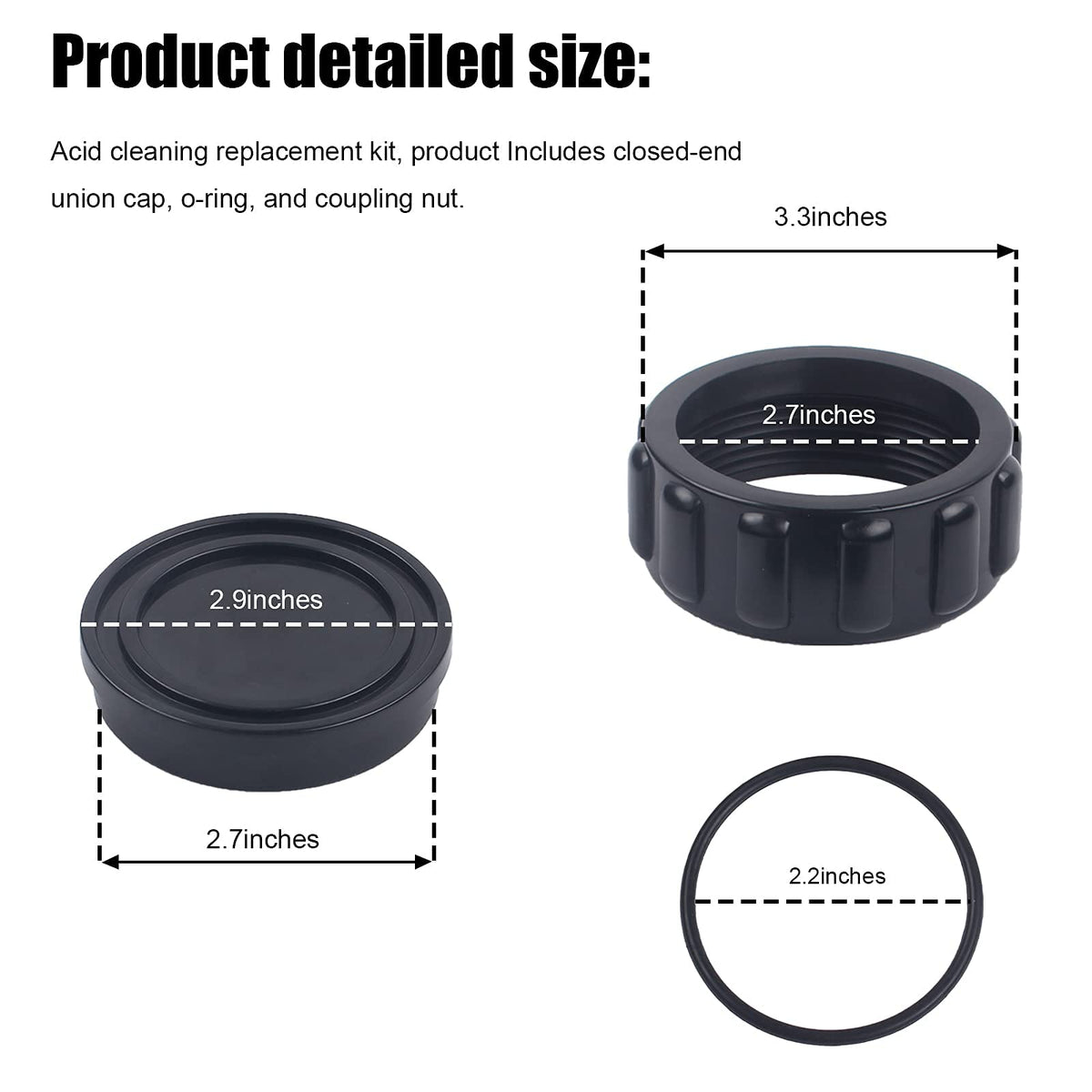 Tvwen IntelliChlor closed-end union cap ensuring secure, leak-proof connections