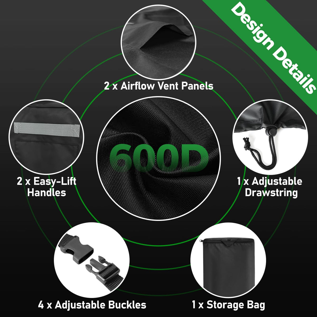 TWAKAP cover with adjustable snaps and bottom drawstring securing the recliner