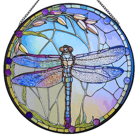 TwaliRay 12-inch dragonfly suncatcher glows in sunlight for colorful windows