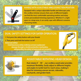 TWEFGFT adjustable-height telescopic shaft fits different user heights.