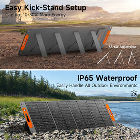 TWELSEAVAN IP65 waterproof panel withstands rain and dust during outdoor adventures