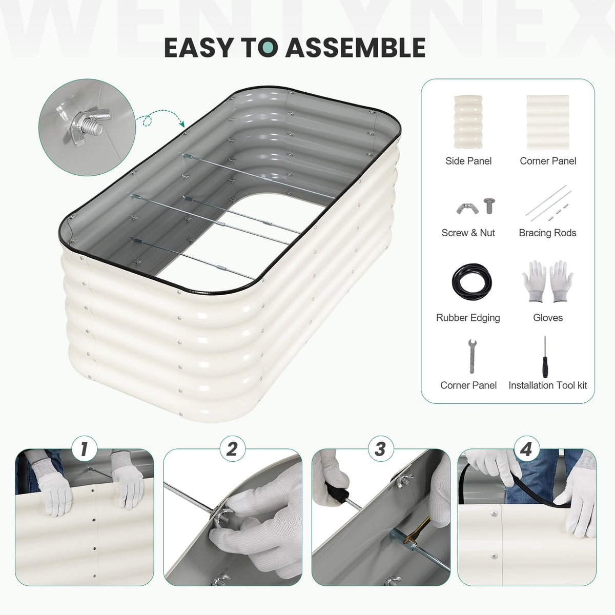 TwentyNext butterfly-nuts allow tool-free, quick assembly.