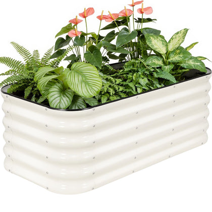 TwentyNext galvanized raised bed with 3x3 layout for easy assembly and modular customization.