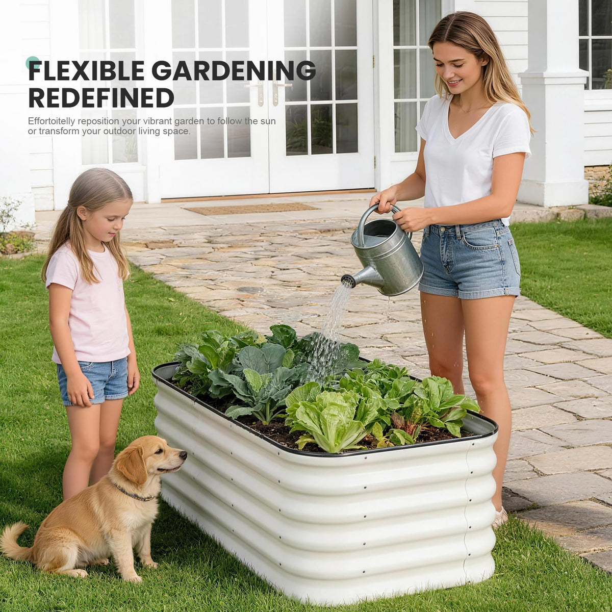 TwentyNext outdoor planter supports vegetables, herbs, and flowers with adaptability.