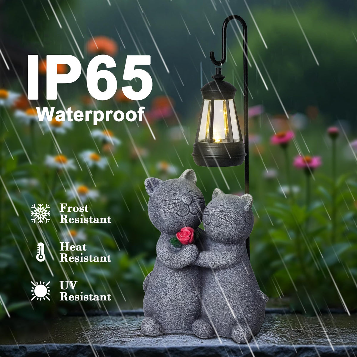 Twinbling cat statue serves as a charming housewarming gift idea.