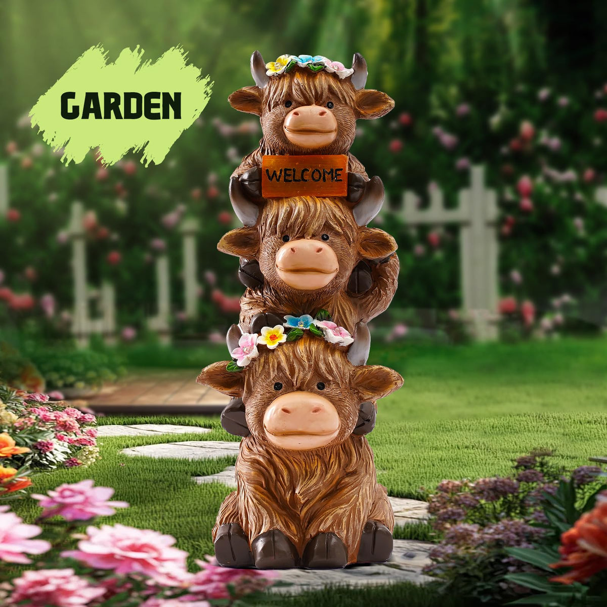 Twinbling yard patio lawn ornament creates charming focal point